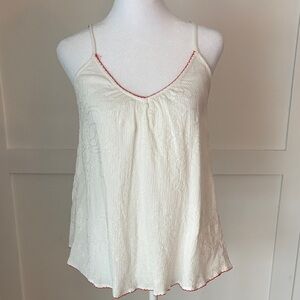 Billabong Cream Camisole with Pink Trim size women’s medium